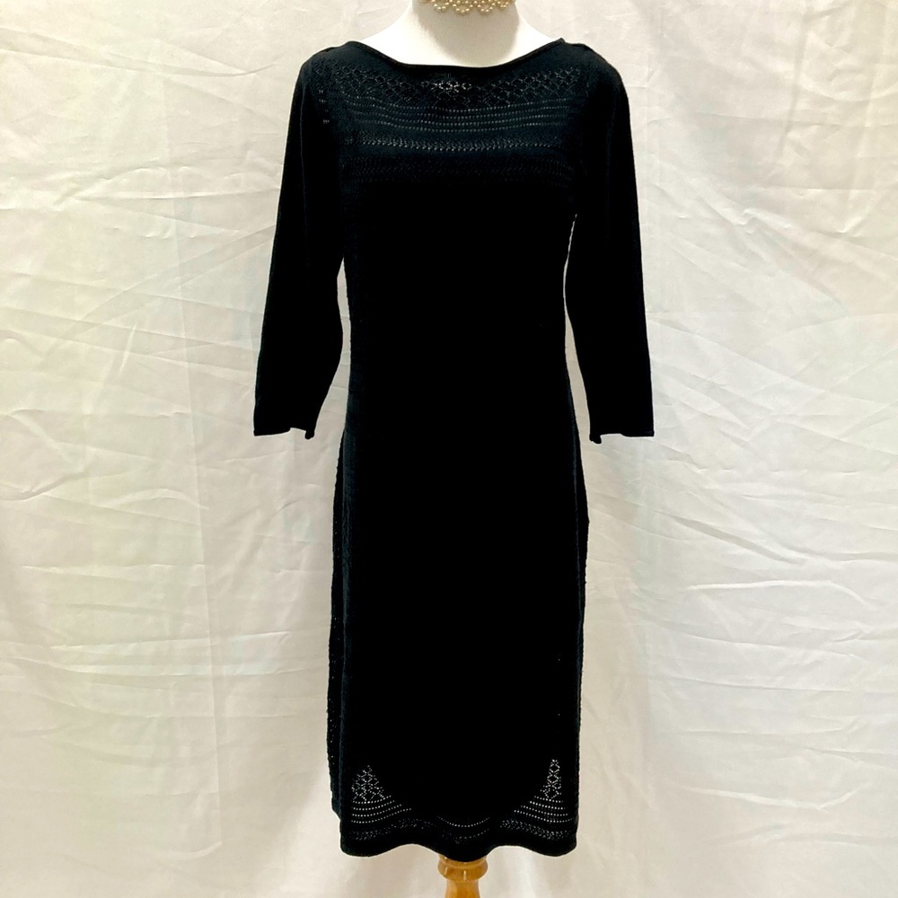 Chaps black sweater dress size Large